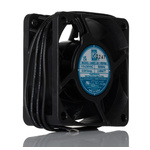 RS PRO Axial Fan, 90 → 265 V ac, AC Operation, 19.1 ± 10%cfm, 2.2 ± 30%W, 0.33 ± 0.08A Max, 60 x 60 x 25mm