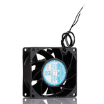 RS PRO Axial Fan, 90 → 265 V ac, AC Operation, 60 ± 10%cfm, 10 ± 30%W, 0.33 ± 0.08A Max, 80 x 80 x 38mm