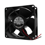 RS PRO Axial Fan, 12 V dc, DC Operation, 75.1 ± 15%cfm, 7.8 ± 15%W, 0.65 ± 15%A Max, IP68, 80 x 80 x 32mm