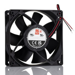 RS PRO Axial Fan, 24 V dc, DC Operation, 121.1cfm, 10.08W, 350mA Max, 119 x 119 x 25mm