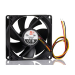 RS PRO Axial Fan, 24 V dc, DC Operation, 21.7cfm, 4.608W, 200mA Max, 80 x 80 x 25mm