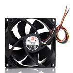 RS PRO Axial Fan, 24 V dc, DC Operation, 92.5cfm, 10.08W, 350mA Max, 92 x 92 x 25mm