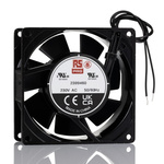 RS PRO Axial Fan, 230 V ac, AC Operation, 88.2cfm, 15.6W, 57mA Max, 92 x 92 x 38mm