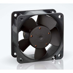 ebm-papst 600 N Series Axial Fan, 24 V dc, DC Operation, 40m³/h, 2.1W, 88mA Max, IP20, 60 x 60 x 25mm