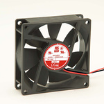 RS PRO Axial Fan, 24 V dc, DC Operation, 26cfm, 960mW, 50mA Max, 80 x 80 x 25mm