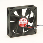 RS PRO Axial Fan, 24 V dc, DC Operation, 66.3m³/h, 1.9W, 50mA Max, 92.5 x 92.5 x 25mm