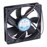 RS PRO Axial Fan, 12 V dc, DC Operation, 151.2m³/h, 5W, 370mA Max, 120 x 120 x 25mm