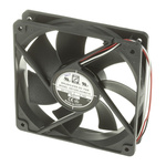 RS PRO Axial Fan, 24 V dc, DC Operation, 151.2m³/h, 5W, 190mA Max, 120 x 120 x 25mm