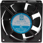 RS PRO Axial Fan, 115 V ac, AC Operation, 186.9m³/h, 24W, 300mA Max, 120 x 120 x 38mm