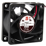 RS PRO Axial Fan, 12 V dc, DC Operation, 39.1m³/h, 2.8W, 230mA Max, 60 x 60 x 25mm