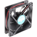 RS PRO Axial Fan, 12 V dc, DC Operation, 88.3m³/h, 2.9W, 250mA Max, 92.5 x 92.5 x 25mm