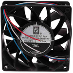 RS PRO Axial Fan, 24 V dc, DC Operation, 383.9m³/h, 40.8W, 1.7A Max, 120 x 120 x 38mm