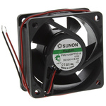 Sunon PMD Series Axial Fan, 12 V dc, DC Operation, 53.5m³/h, 3.2W, 269mA Max, 60 x 60 x 25mm