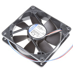 ebm-papst 4400 F Series Axial Fan, 12 V dc, DC Operation, 140m³/h, 3.2W, 119 x 119 x 25mm
