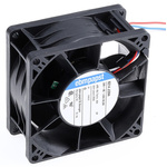 ebm-papst 8200 J Series Axial Fan, 24 V dc, DC Operation, 222m³/h, 38W, 80 x 80 x 38mm
