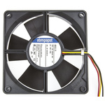 ebm-papst 4300 Series Axial Fan, 12 V dc, DC Operation, 170m³/h, 5W, 417mA Max, 119 x 119 x 32mm