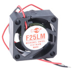 Micronel F25 Series Axial Fan, 5 V dc, DC Operation, 3.12m³/h, 300mW, 100mA Max, 25 x 25 x 10mm