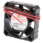 Micronel F40 Series Axial Fan, 24 V dc, DC Operation, 9.18m³/h, 900mW, 54mA Max, 40 x 40 x 10mm