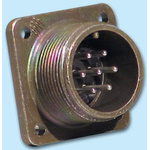 Glenair 7 Way Box Mount MIL Spec Circular Connector Receptacle, Pin Contacts,Shell Size 16S, MIL-DTL-5015