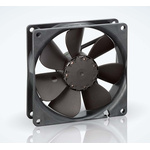 ebm-papst 3400 N Series Axial Fan, 12 V dc, DC Operation, 102m³/h, 2.9W, 242mA Max, IP20, 92 x 92 x 25mm