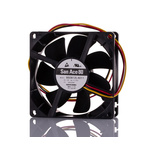 Sanyo Denki San Ace 9S Series Axial Fan, 12 V dc, DC Operation, 39.6m³/h, 600mW, 50mA Max, 80 x 80 x 25mm