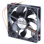 Sanyo Denki San Ace 9S Series Axial Fan, 12 V dc, DC Operation, 99.6m³/h, 1.56W, 130mA Max, 120 x 120 x 25mm