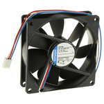 ebm-papst 3400 N Series Axial Fan, 12 V dc, DC Operation, 84m³/h, 2.2W, 92 x 92 x 25mm