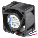 ebm-papst 400 Series Axial Fan, 12 V dc, DC Operation, 24m³/h, 3.3W, IP54, 40 x 40 x 25mm