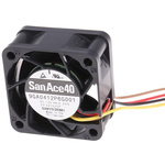 Sanyo Denki San Ace 9GA Series Axial Fan, 12 V dc, DC Operation, 25m³/h, 2.76W, 230mA Max, 40 x 40 x 20mm
