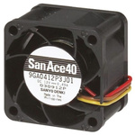 Sanyo Denki San Ace 9GA Series Axial Fan, 12 V dc, DC Operation, 135m³/h, 7.2W, 600mA Max, 80 x 80 x 38mm