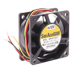 Sanyo Denki San Ace 9WP Series Axial Fan, 12 V dc, DC Operation, 31.8m³/h, 1.32W, 110mA Max, IP68, 60 x 60 x 25mm