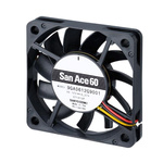 Sanyo Denki San Ace 9GA Series Axial Fan, 12 V dc, DC Operation, 37m³/h, 3.24W, 270mA Max, 60 x 60 x 10mm