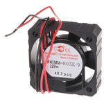 Micronel F41 Series Axial Fan, 12 V dc, DC Operation, 7.5m³/h, 756mW, 80mA Max, 41 x 41 x 12mm
