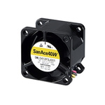 Sanyo Denki San Ace 9WL Series Axial Fan, 12 V dc, DC Operation, 37.8m³/h, 6.24W, 520mA Max, IP68, 40 x 40 x 28mm