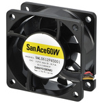 Sanyo Denki San Ace 9WL Series Axial Fan, 24 V dc, DC Operation, 84m³/h, 8.16W, 340mA Max, IP68, 60 x 60 x 25mm