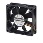 Sanyo Denki 9A Series Axial Fan, 12 V dc, DC Operation, 61.8m³/h, 1.56W, 130mA Max, 80 x 80 x 25mm