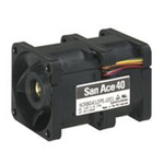 Sanyo Denki 9CRB Series Axial Fan, 12 V dc, DC Operation, 54m³/h, 16.8W, 1.4A Max, 40 x 40 x 56mm