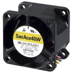 Sanyo Denki 9WL Series Axial Fan, 24 V dc, DC Operation, 33.5m³/h, 4.8W, 200mA Max, IP68, 40 x 40 x 28mm