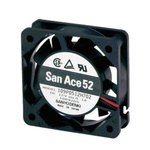Sanyo Denki 109P Series Axial Fan, 24 V dc, DC Operation, 13.24cfm, 2.64W, 110mA Max, 52 x 52 x 15mm