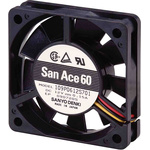 Sanyo Denki 109P Series Axial Fan, 24 V dc, DC Operation, 8, 14cfm, 1.68W, 70mA Max, 60 x 60 x 20mm