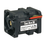 Sanyo Denki 9CRA Series Axial Fan, 12 V dc, DC Operation, 27.2cfm, 18W, 1.5A Max, 38 x 48 x 38mm