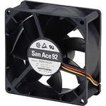 Sanyo Denki 9G Series Axial Fan, 24 V dc, DC Operation, 186.9m³/h, 13.2W, 550mA Max, 92 x 92 x 38mm
