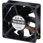 Sanyo Denki 9G Series Axial Fan, 24 V dc, DC Operation, 120.1m³/h, 4.56W, 190mA Max, 92 x 92 x 32mm