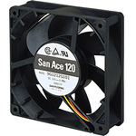 Sanyo Denki 9G Series Axial Fan, 12 V dc, DC Operation, 200.4m³/h, 7.32W, 610mA Max, 119 x 119 x 38mm