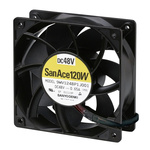 Sanyo Denki 9WV Series Axial Fan, 24 V dc, DC Operation, 309.2m³/h, 19.2W, 800mA Max, IP68, 120 x 120 x 38mm