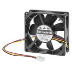 Sanyo Denki Axial Fan, 12 V dc, DC Operation, 53cfm, 4.56W, 380mA Max, 80 x 80 x 25mm