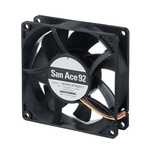 Sanyo Denki Axial Fan, 24 V dc, DC Operation, 118cfm, 14.64W, 610mA Max, 92 x 92 x 25mm