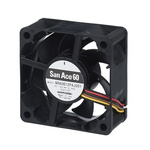 Sanyo Denki Axial Fan, 24 V dc, DC Operation, 4.8W, 100mA Max, 60 x 60 x 25mm