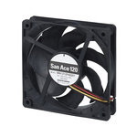 Sanyo Denki Axial Fan, 48 V dc, DC Operation, 3.36W, 70mA Max, 80 x 80 x 25mm