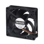 Sanyo Denki Axial Fan, 48 V dc, DC Operation, 3.36W, 70mA Max, 92 x 92 x 25mm